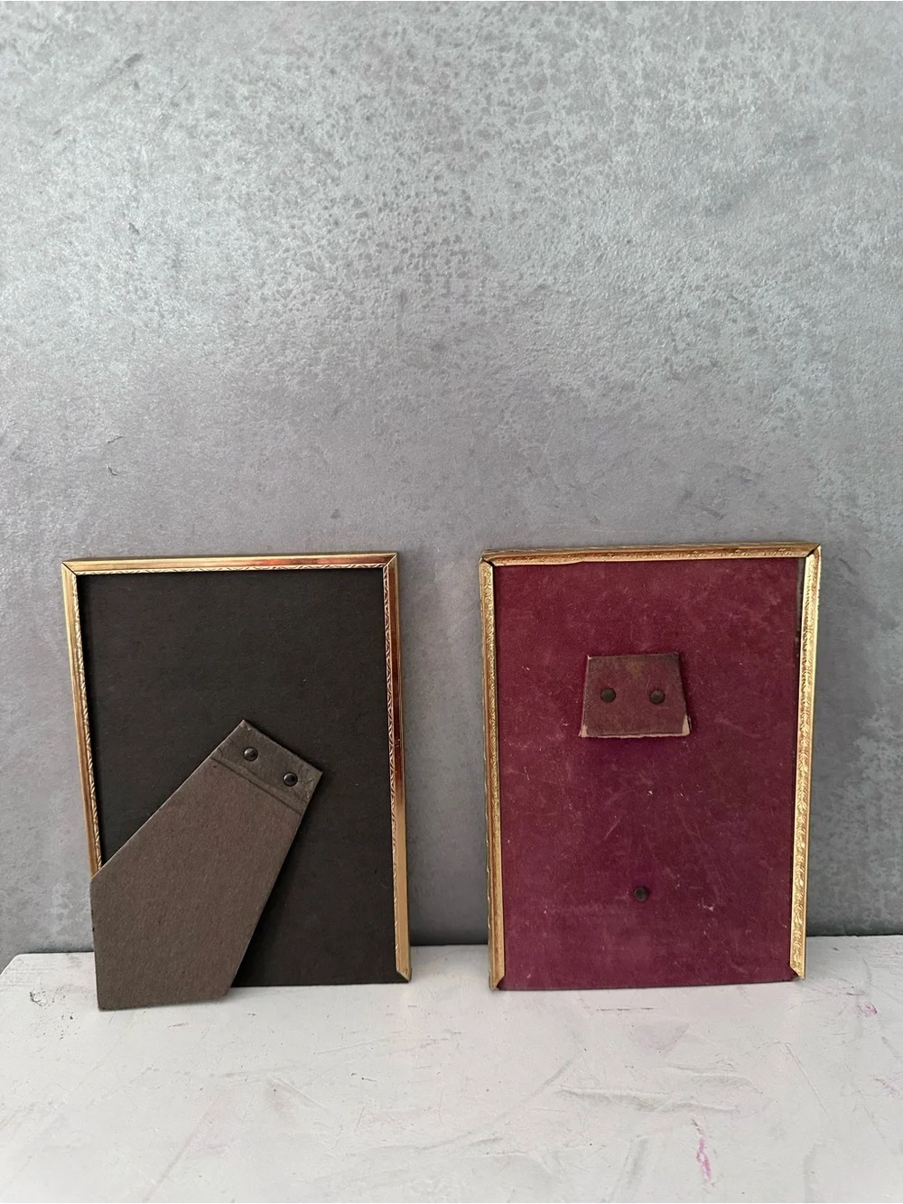 2 Vintage ORNATE METAL GOLD Picture Frame, FITS 5x7” DANISH NEOCLASSICAL